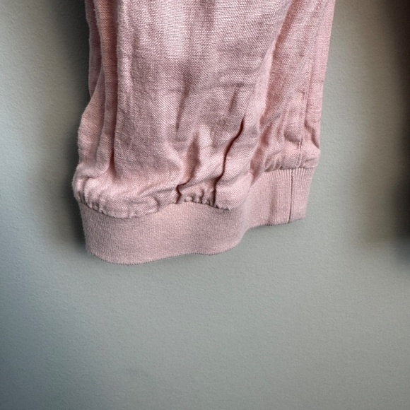 Guess Women's 100% LINEN Capri Jogger Style Pants Pink Small Beach Boardwalk - Picture 7 of 16